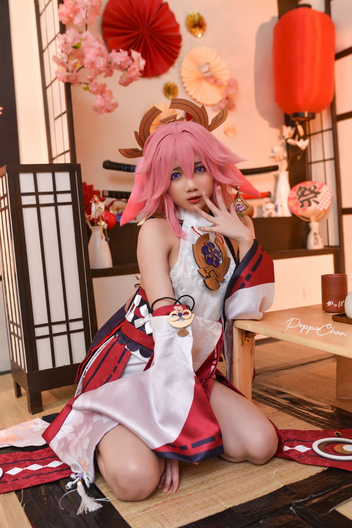 PoppaChan Yae Miko Cosplay Premium Set (Genshin Impact) – 56 Photos 15 Videos 619MB插图2