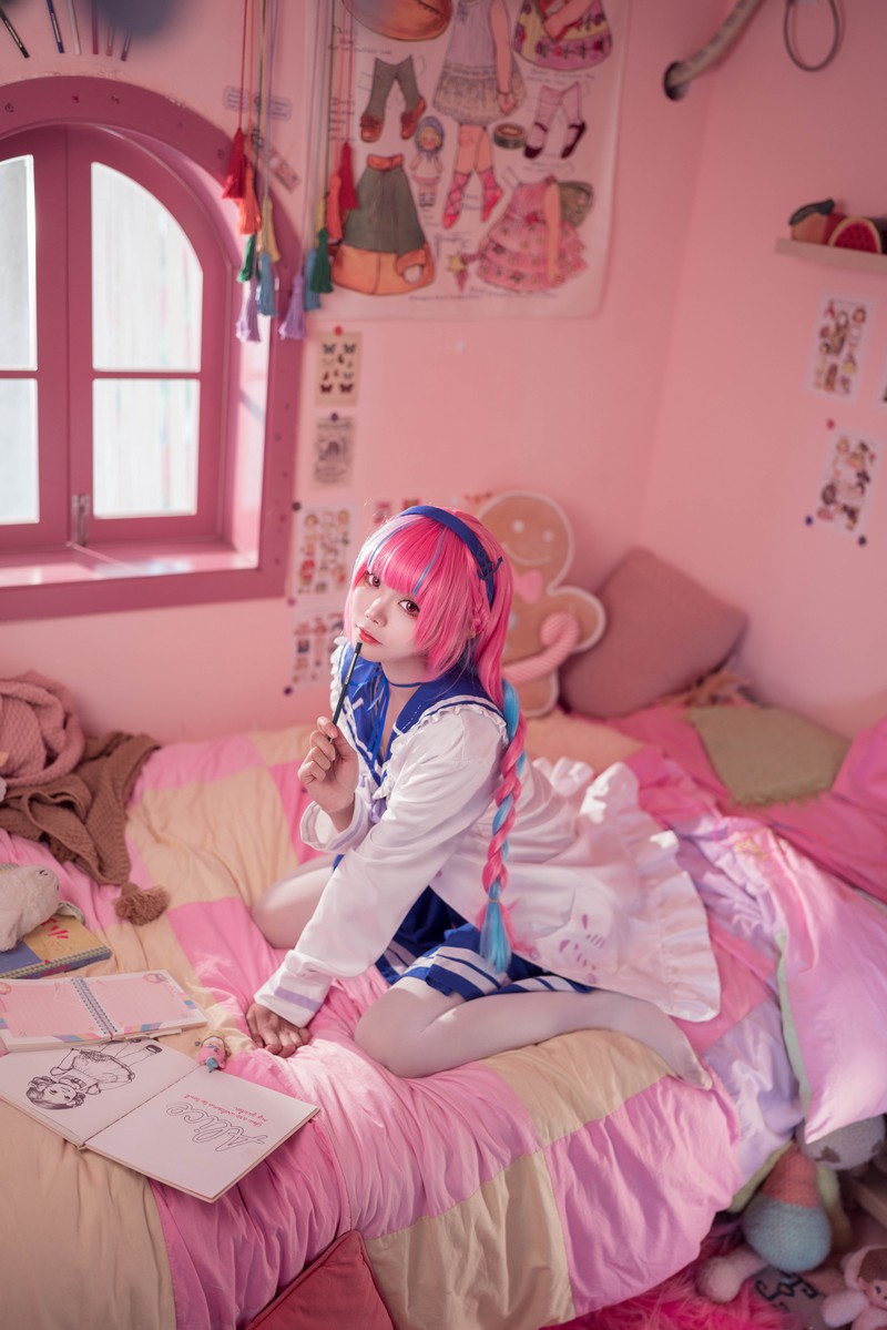 艾西Aiwest 湊阿库娅私服Cosplay写真图集 虚拟主播高清美图 55P (274.4M)插图1