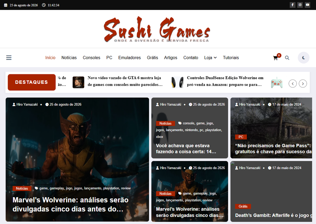 Sushi Games - Portal Gamer