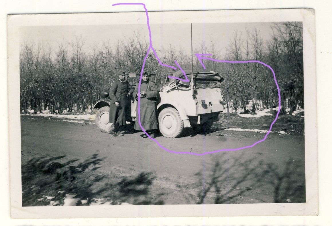 2 Foto Funk-Kübelwagen 11. Panzer Division Bulga