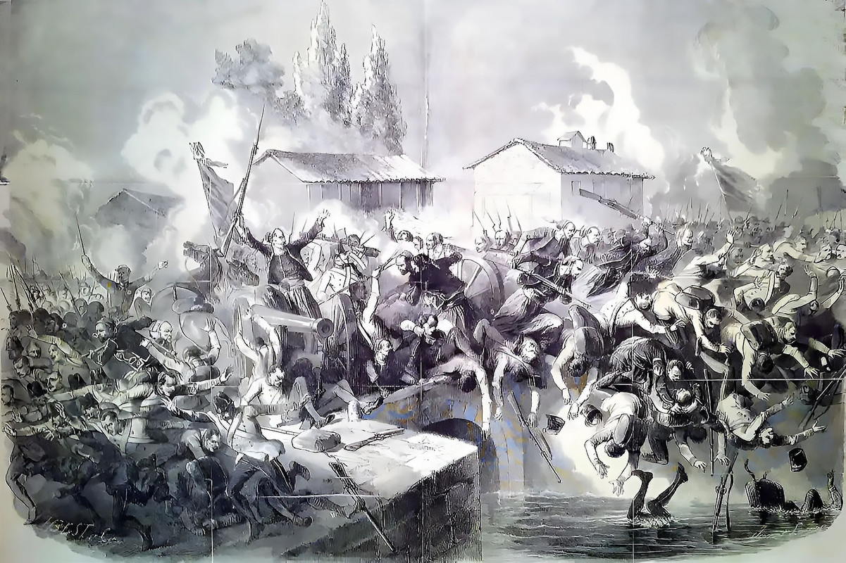 Franco austriaca Palestro El 3er regimento de infanteria de zuavos en Palestro 31 de mayo de 1859