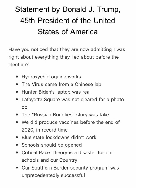 Trump-Statement