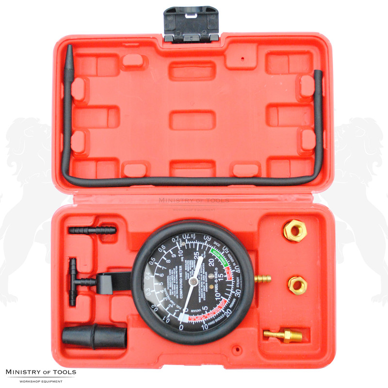 Engine Fuel Vacuum and Pump Pressure Gauge Tester Kit Valve Check