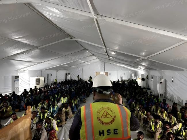 Lingtong large span rest tent for factory and logistics park staff休息