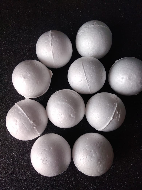 Bola de icopor #6 esferas de espuma para artes y manualidad 10pz