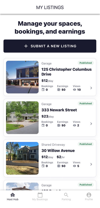 GarageHero host app screenshot