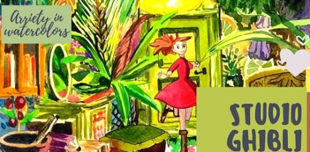 Interior sketching and perspective, reference Arriety's Room – Studio Ghibli Interior sketching and perspective, reference Arriety's Room – Studio Ghibli