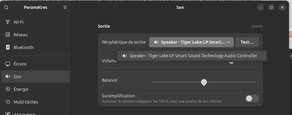 parametre audio
