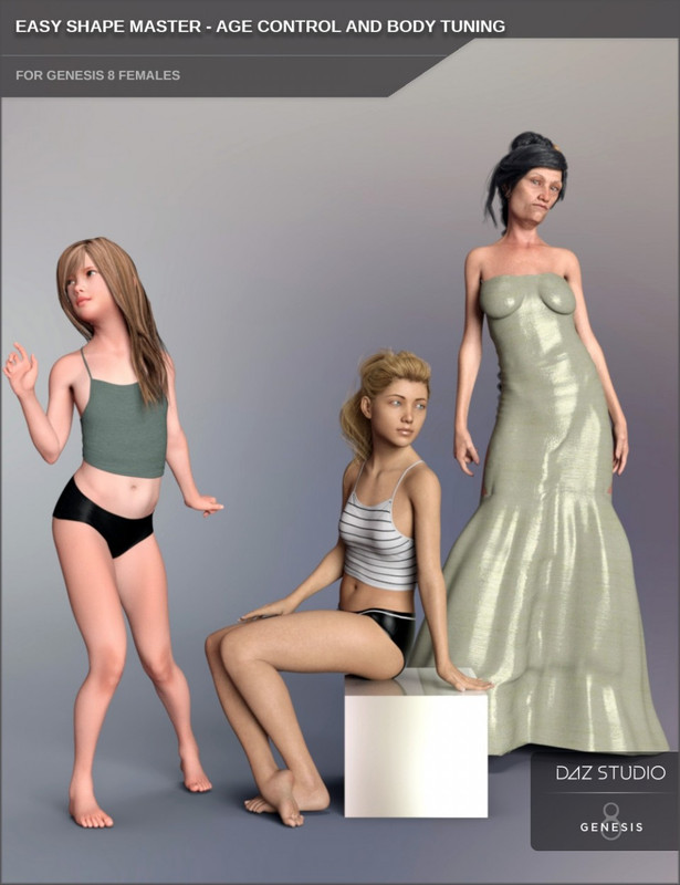 Easy Shape Master - Age Control and Body Tuning for Genesis 8 Female (Repost)