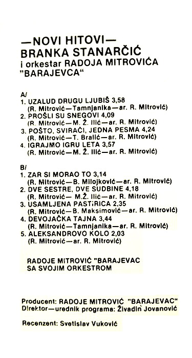 Branka Stanarcic 1987 kz