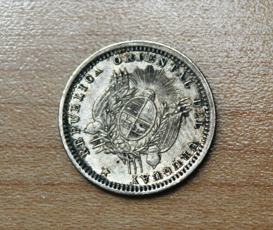 Uruguay •1893• 10 Centésimos  1893s1