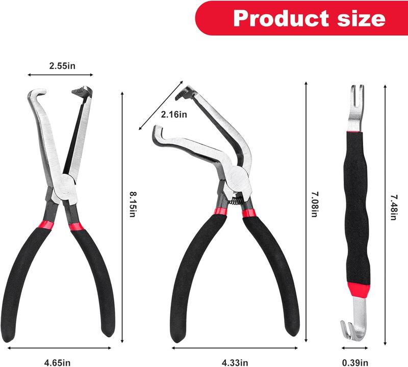  Automotive Electrical Connector Disconnect Pliers Set 3PCS Plug Release Tools