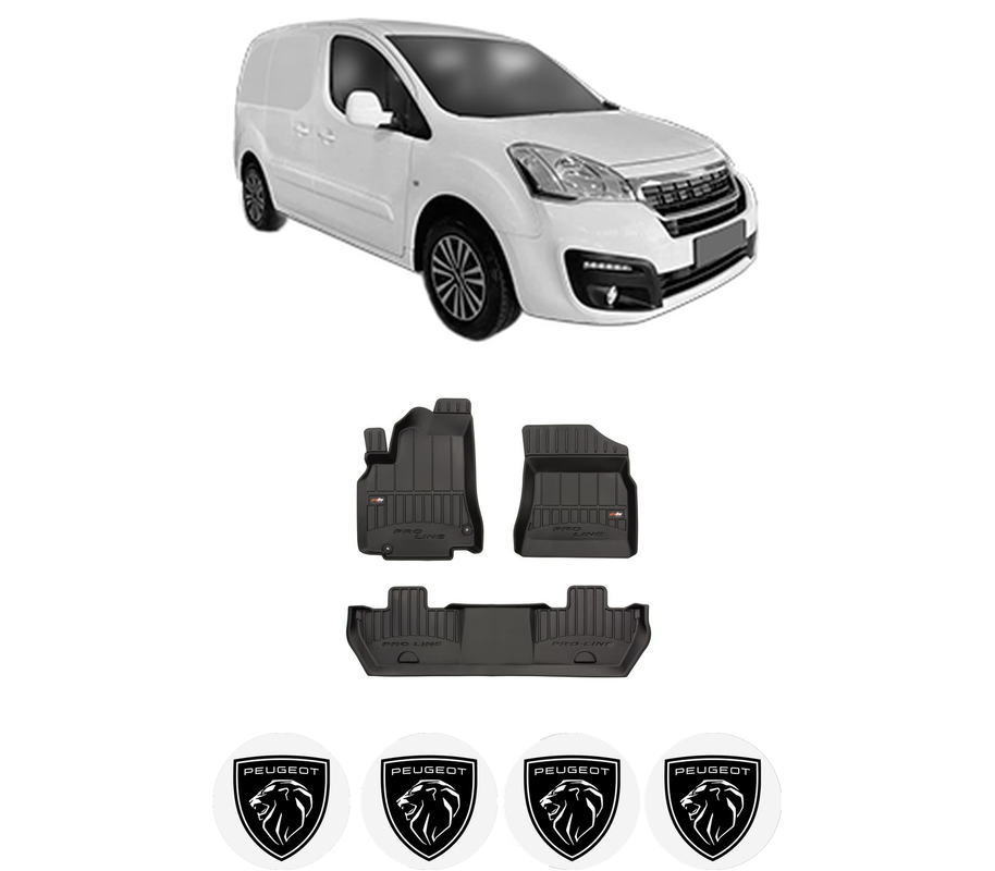 Set covorase presuri PEUGEOT PARTNER ORIGIN MPV (G_) din 2008-2013, auto, din cauciuc thermoplastic, 4 Stickere auto cu PEUGEOT