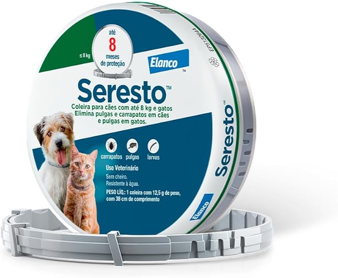 Coleira Seresto antipulgas e carrapatos