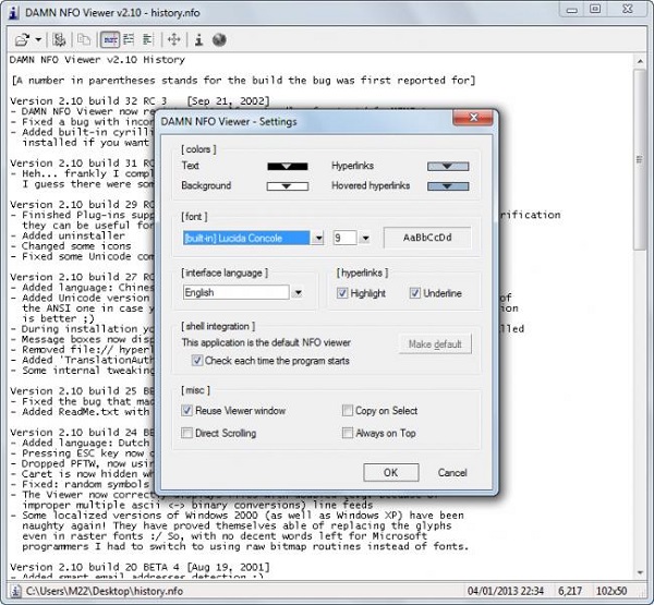 DAMN NFO Viewer v2-10-0032-RC3