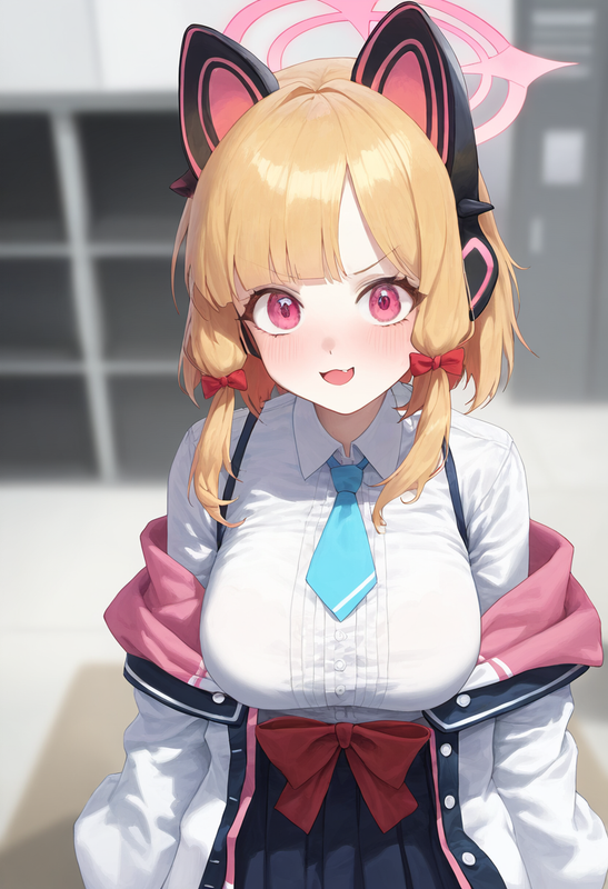 depth of field, 1girl, momoi (blue archive), large breasts, {{{aged up}}}, blue  s-2275171236