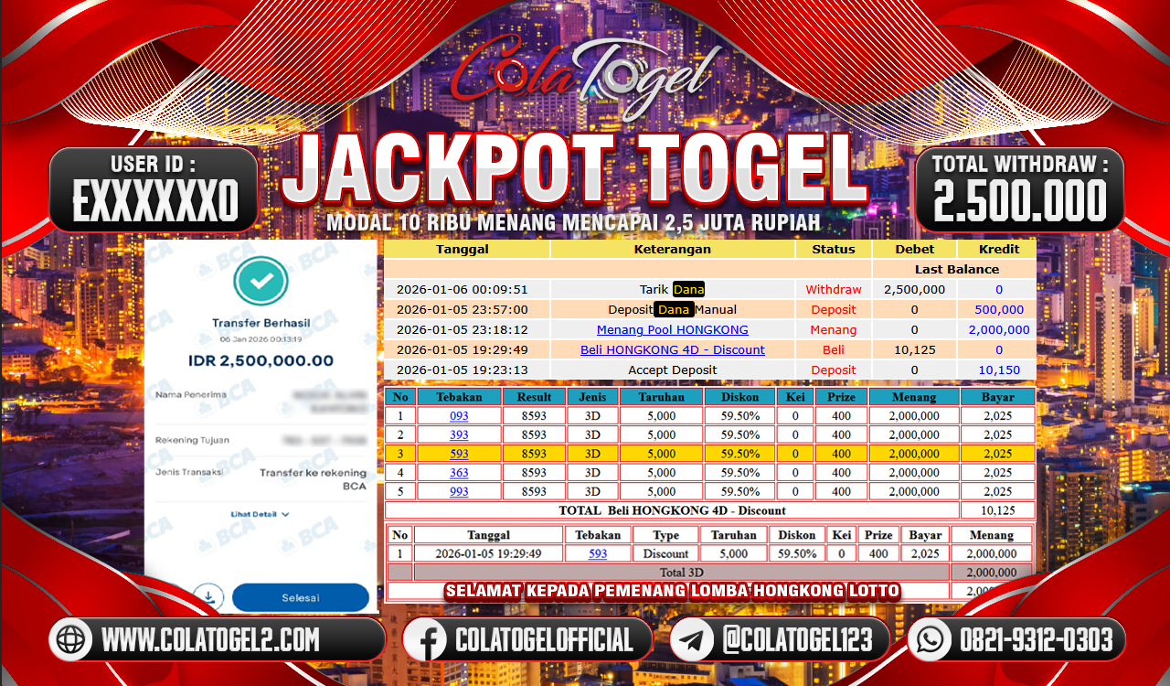 JACKPOT HONGKONG LOTTO!!