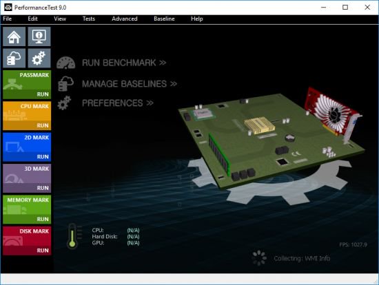 PassMark PerformanceTest 9.0 Build 1030