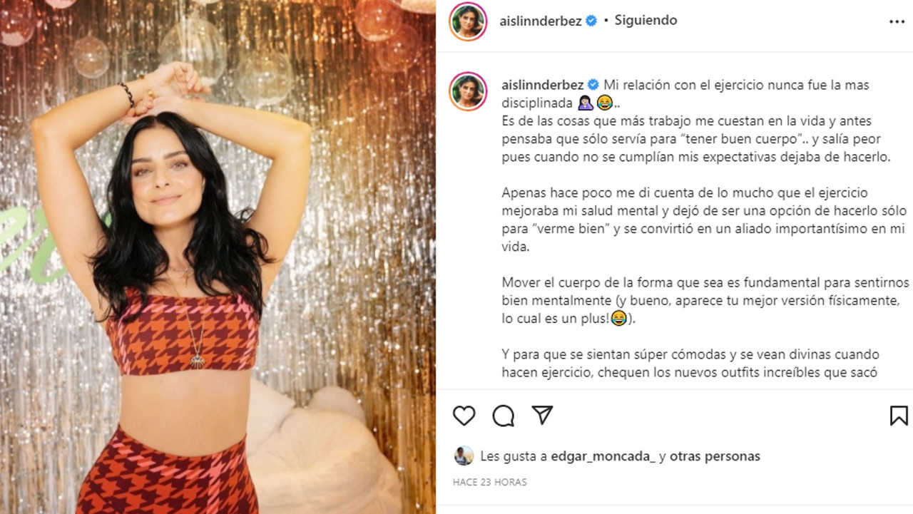 Aislinn Derbez revela su secreto para lucir un abdomen de impacto