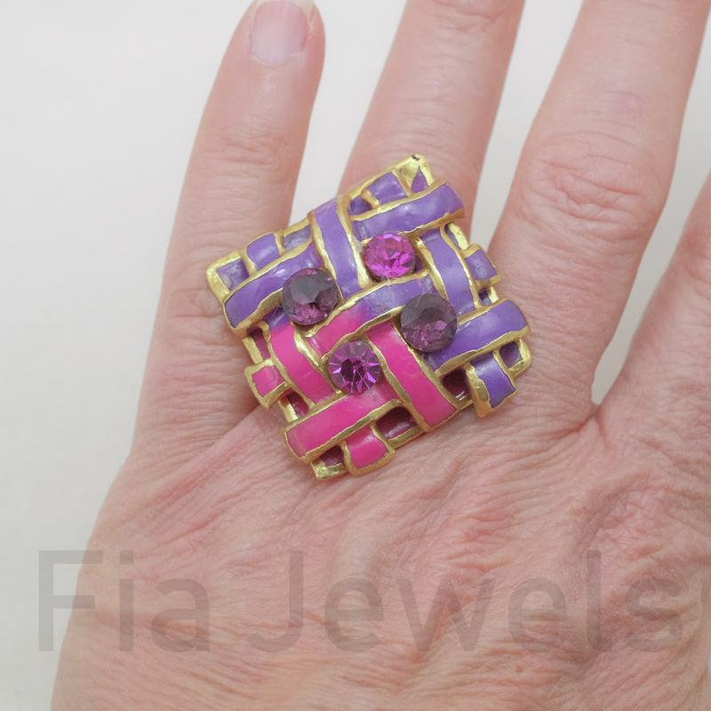 Anello Donna Moda Argento Indiano Cristalli Gioielli Donna I Gioielli di Vichy