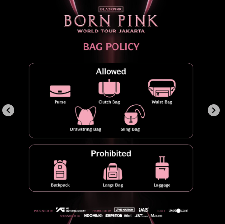 Perhatikan aturan tas yang dibolehkan untuk konser BLACKPINK di Jakarta.
