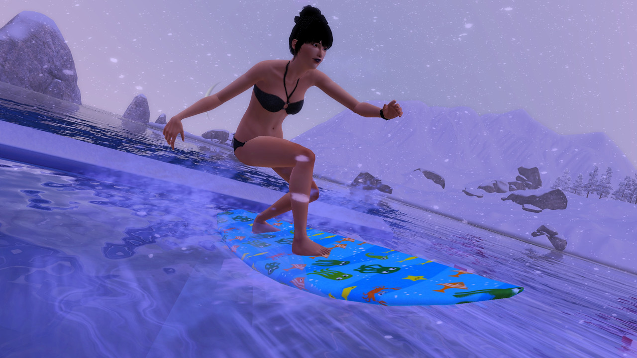Mod The Sims - Surf's Up! - New surfing interaction and set