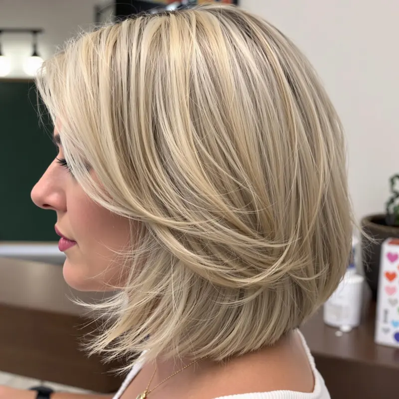 Golden Glamor: The Irresistible Blonde Bob - old money blonde short hair