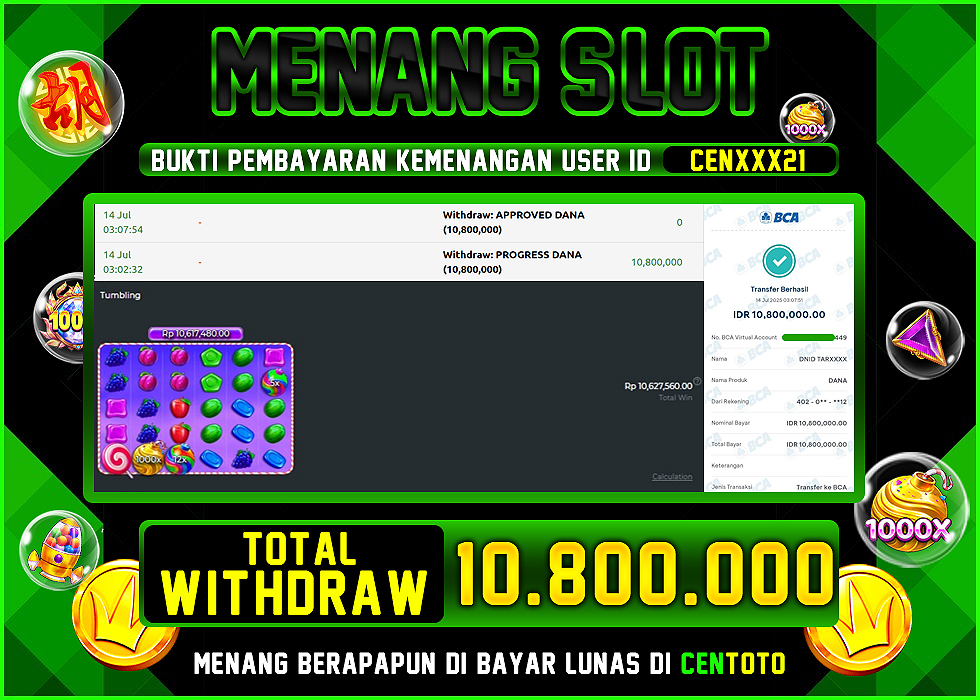 BUKTI JACKPOT LUNAS CENTOTO