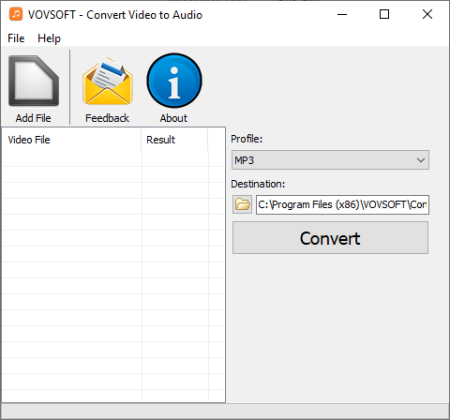 Vovsoft Convert Video to Audio 1.4