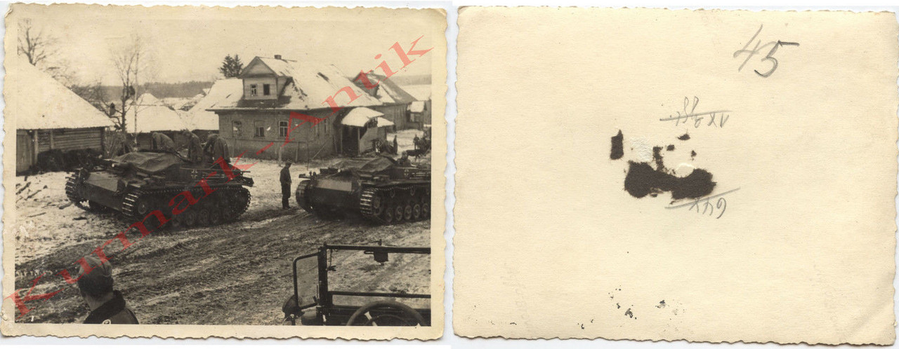 Foto Wehrmacht Panzer Stug Sturmgeschütz Winter 