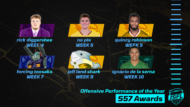 025 ISFL offensive performance of the year NOM