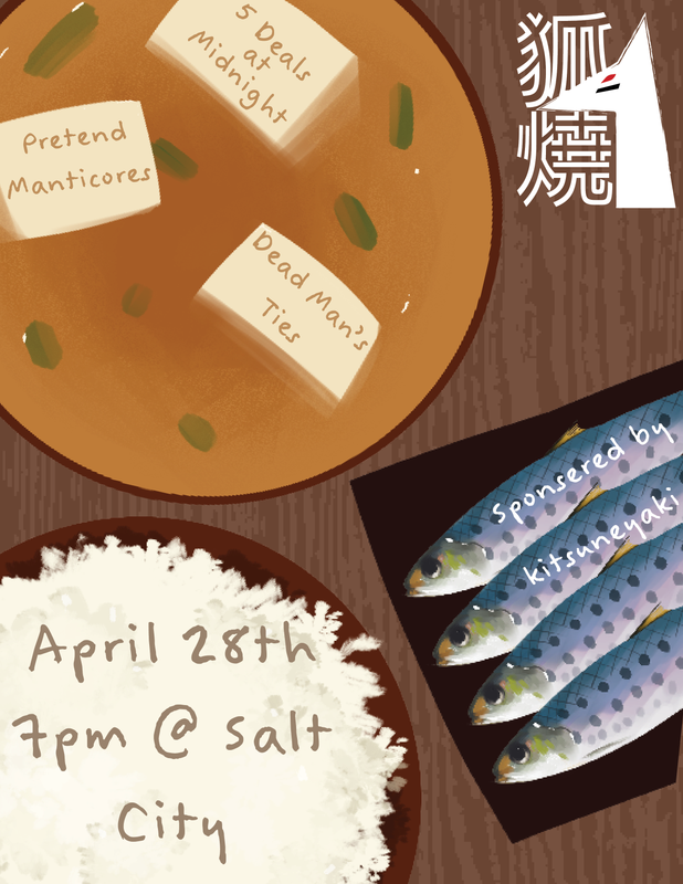 Music festival poster with food theme
