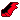 A pixel art gif of black and red wing flapping