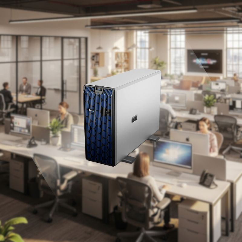 Servidor Dell T560 em um ambiente de escritório de design