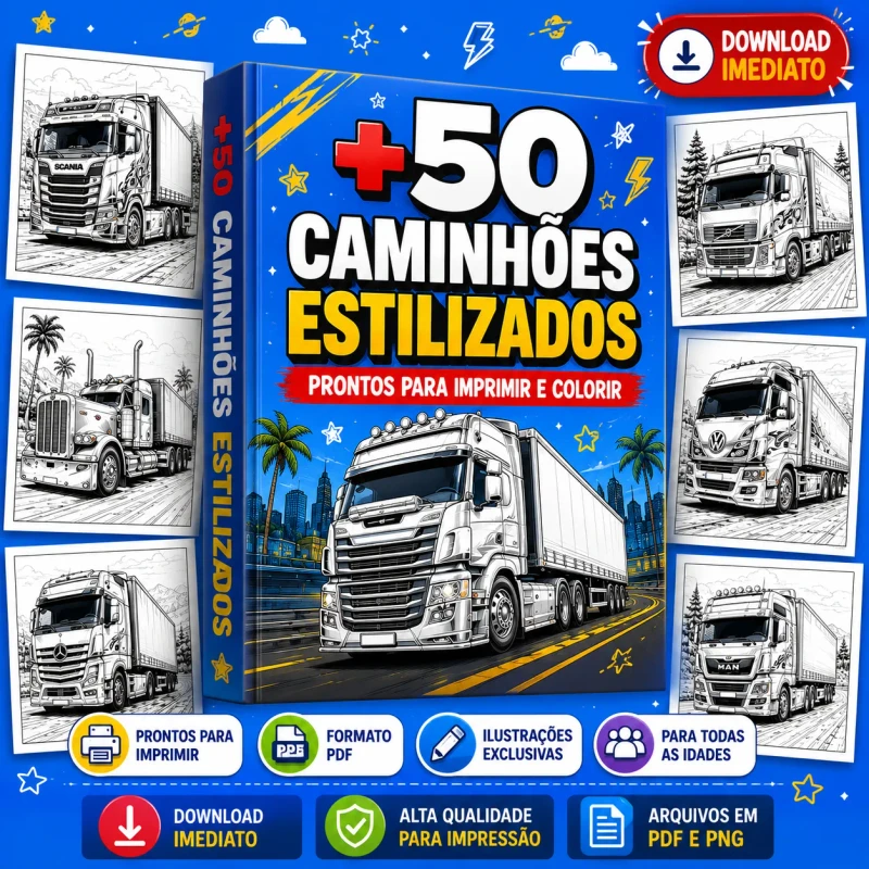 Pack +50 Caminhões Estilizados