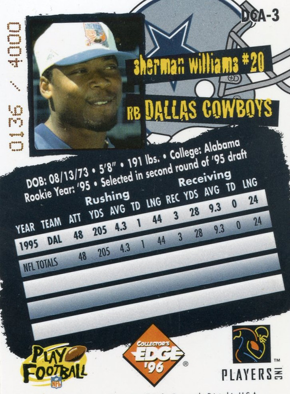 WILLIAMS, SHERMAN 1996 COWBOYBILIA B