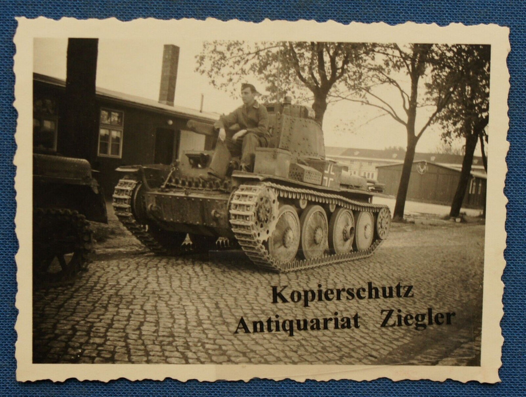 F36) Foto besch 2. WK, deutscher Panzer Tank 38 T, Lüben April 1941, Deutschland