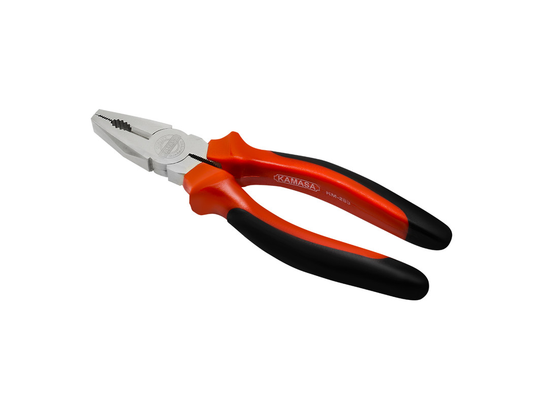 ALICATE UNIVERSAL DE 8" MANG. BIPLASTICO AM/NEG USO INTERIOR CR/NI