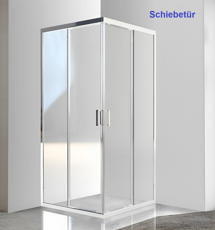 Duschkabine Schiebetür, Gr??en: 70, 75, 80, 90, 100, 110, 120 cm, Eckeinstieg