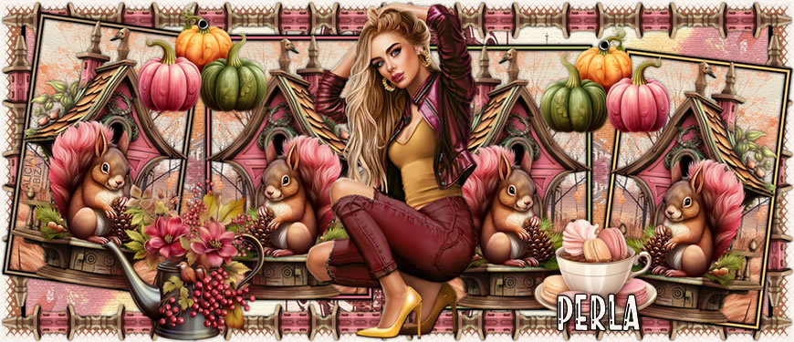 Ardilla y Calabazas perla