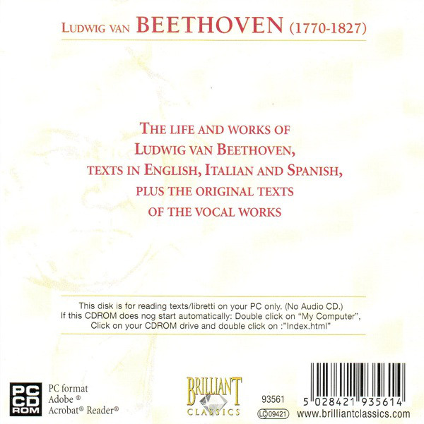 Ludwig van Beethoven - Complete Works [Brilliant Classics 100 CD