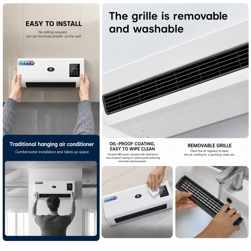 Removable washable grille with oil-proof coating