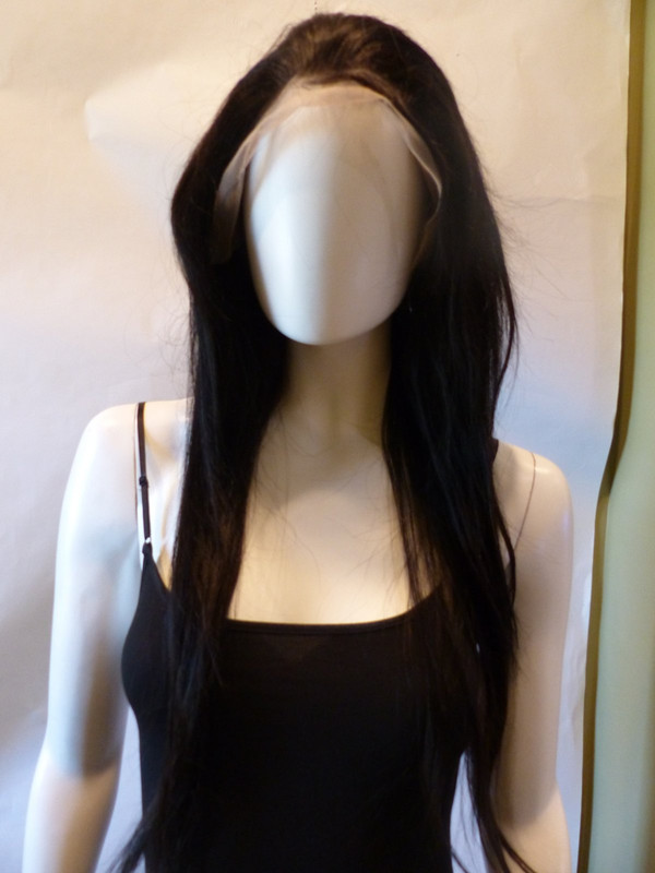 TUNEFUL 26" LACE FRONT SILKY STRAIGHT DARK BROWN HUMAN HAIR WIG