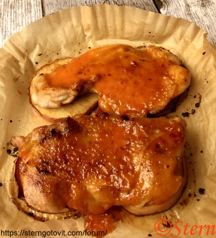 Куриные голени в глазури в аэрогриле