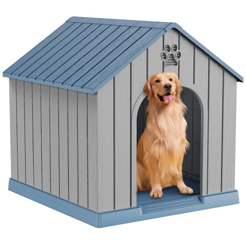 DRATO Large Dog House Indoor Outdoor Waterproof Blue