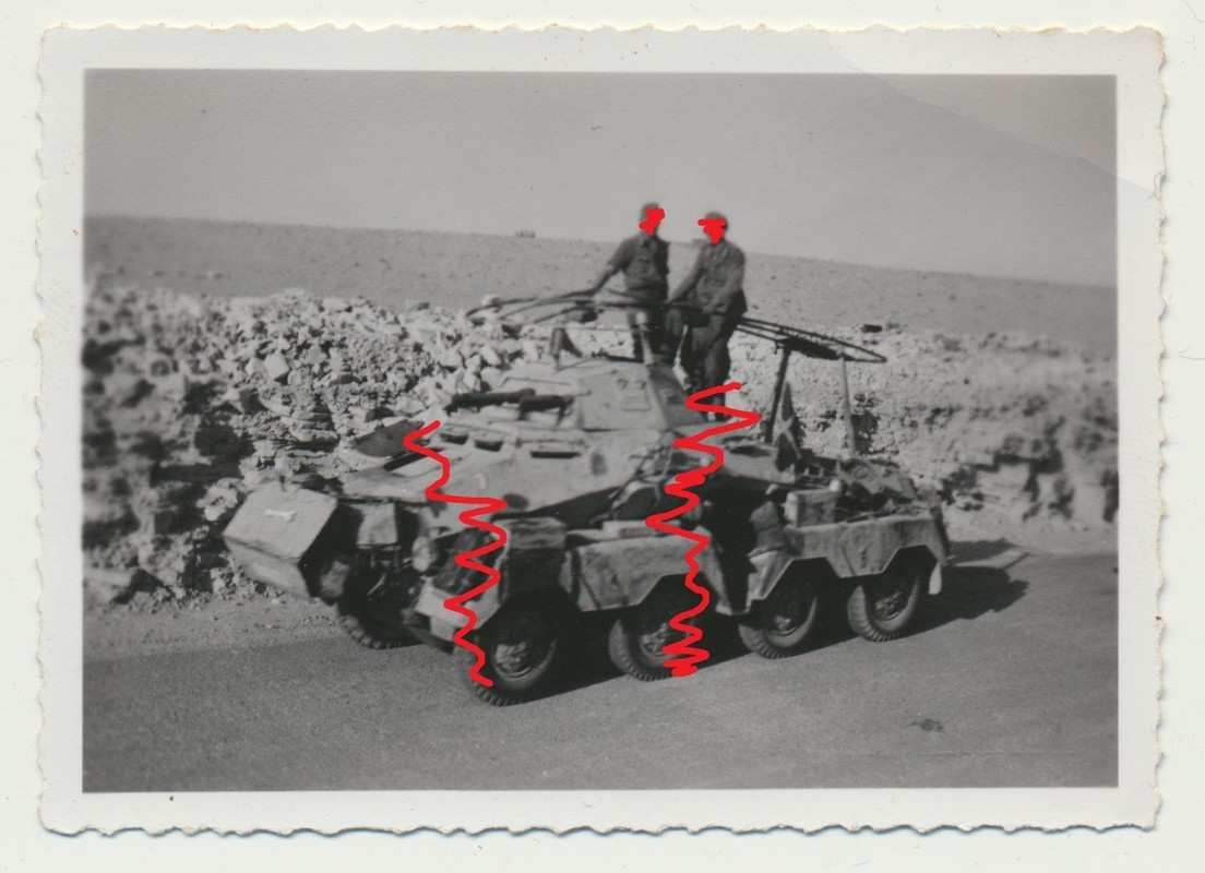Afrika Korps Panzer Spähwagen 8-Rad Funk Antenne