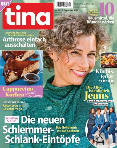 Cover: Tina Frauenzeitschrift No 40 vom 28  September 2022