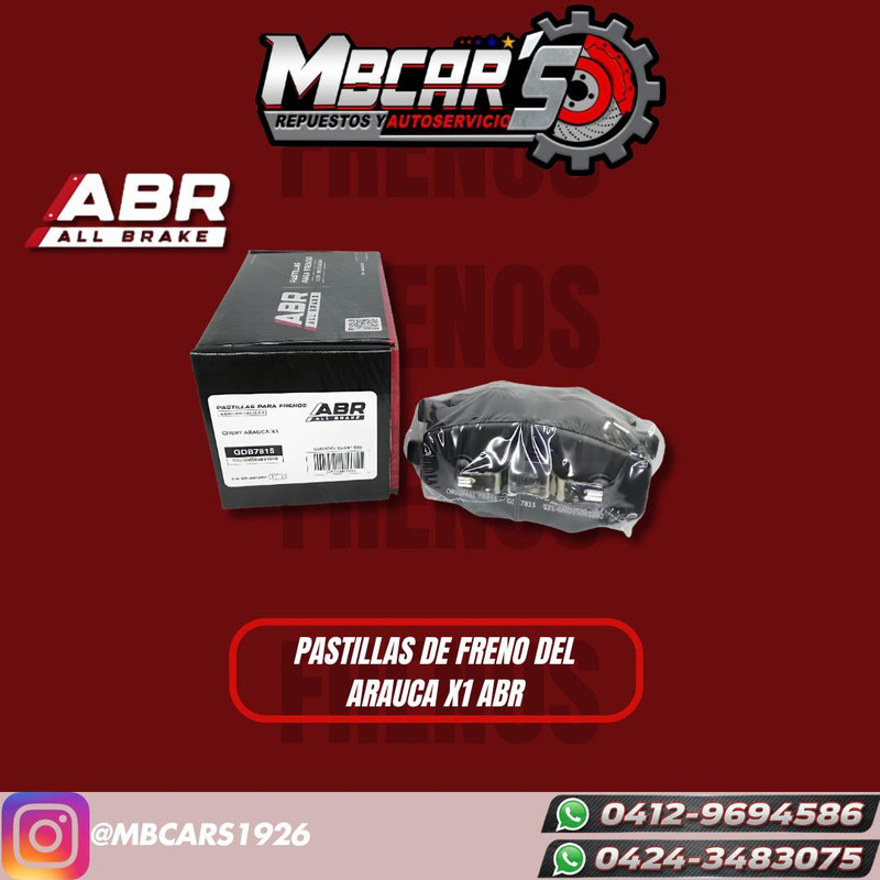 PASTILLAS DE FRENO DEL ARAUCA X1 
