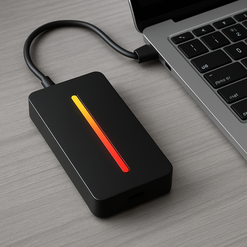 Quantum Terminal connected to laptop