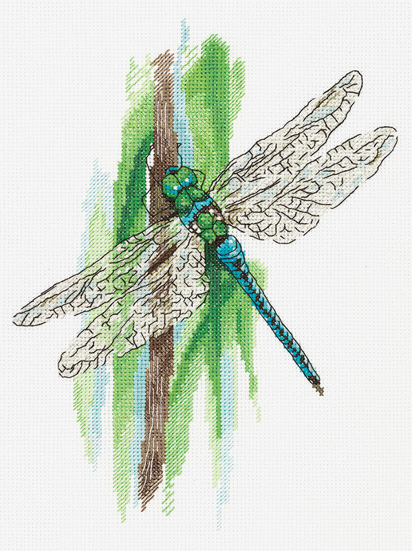 Counted Cross Stitch Kit Golden Dragonfly Counted Cross Stitch Kit Golden Dragonfly